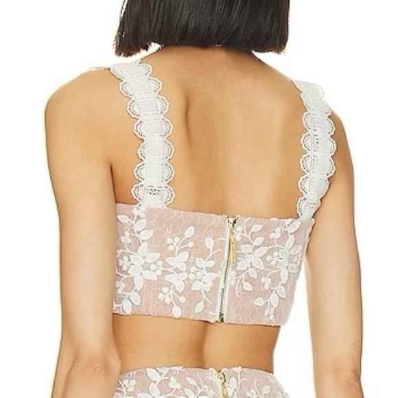 Revolve Bronx and Banco Megan Two Piece Lace Set White size small - Picture 6 of 13